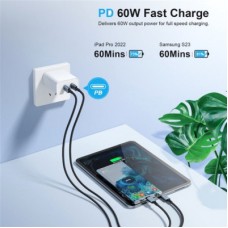Дата кабель USB-C to USB-C 1.8m USB 2.0 60 W Choetech (XCC-1014-BK) - Фото
