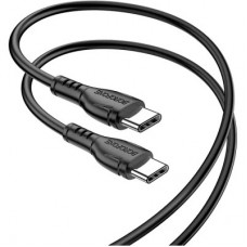 Дата кабель USB-C to USB-C 1.0m 60 W Triumph BX51 black BOROFONE (6931474751669) - Фото