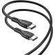 Дата кабель USB-C to USB-C 1.0m 60 W Triumph BX51 black BOROFONE (6931474751669)