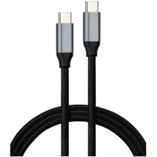 Дата кабель USB-C to USB-C 1.5m USB3.2 Gen2 100W 10GBps Nylon Vinga (VCPDCU3215) - Фото