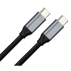 Дата кабель USB-C to USB-C 1.5m USB3.2 Gen2 100W 10GBps Nylon Vinga (VCPDCU3215) - Фото