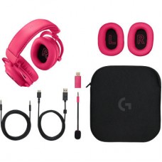 Навушники Logitech G Pro X 2 Lightspeed Wireless Magenta (981-001275) - Фото