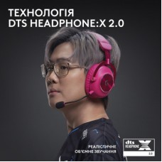 Навушники Logitech G Pro X 2 Lightspeed Wireless Magenta (981-001275) - Фото