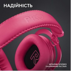 Навушники Logitech G Pro X 2 Lightspeed Wireless Magenta (981-001275) - Фото