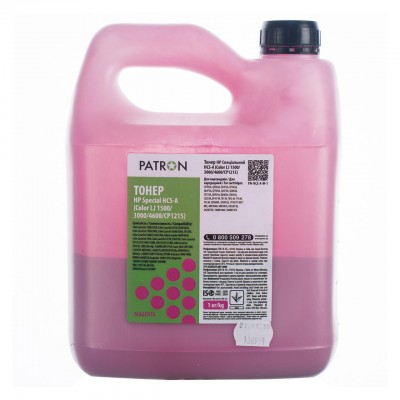 Тонер HP CLJ 1500/3000/4600/CP1215 HCS-A 1кг MAGENTA Patron (PN-HCS-A-M-1)