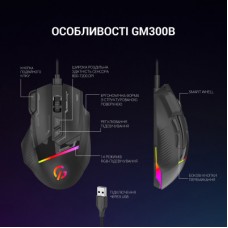 Мишка GamePro GM300B USB Black (GM300B) - Фото