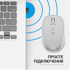 Мишка GamePro M267G Silent Click Wireless Gray (M267G) - Фото