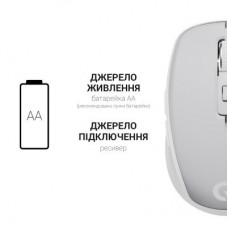 Мишка GamePro M267G Silent Click Wireless Gray (M267G) - Фото