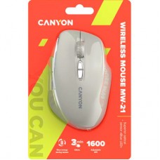 Мышка Canyon MW-21 Wireless Blue LED Cosmic Latte (CNS-CMSW21CL) - Фото