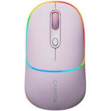 Мышка Canyon MW-22 Dual Band RGB Wireless Pearl Rose (CNS-CMSW22PR) - Фото