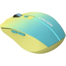 Мышка Canyon MW-44 LED Rechargeable Wireless/Bluetooth Yellow Blue (CNS-CMSW44UA) - Фото
