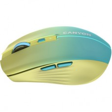 Мышка Canyon MW-44 LED Rechargeable Wireless/Bluetooth Yellow Blue (CNS-CMSW44UA) - Фото