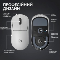 Мышка Logitech G Pro X Superlight 2 Lightspeed Wireless White (910-006638) - Фото
