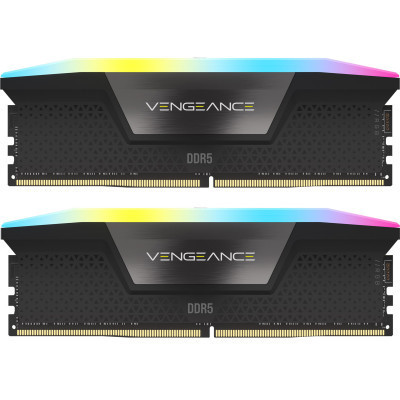 Модуль пам'яті для комп'ютера DDR5 32 GB (2x16GB) 6000 MHz Vengeance RGB Black Corsair (CMH32GX5M2E6000Z36)
