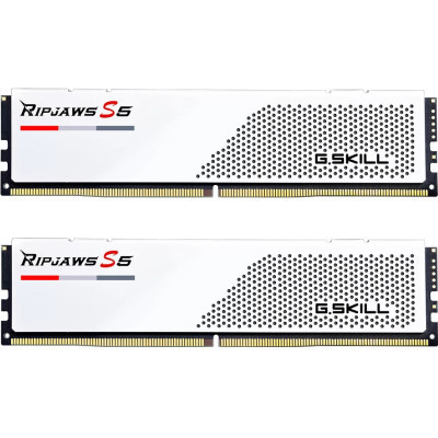 Модуль пам'яті для комп'ютера DDR5 32 GB (2x16GB) 5600 MHz Ripjaws S5 White G.Skill (F5-5600J4040C16GX2-RS5W)