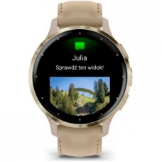 Смарт-часы Garmin Venu 3S, Fr. Gray + Soft Gold, Leather, GPS (010-02785-55) Смарт-часы Garmin Venu 3S, Fr. Gray + Soft Gold, Leather, GPS (010-02785-55) - Фото