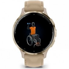 Смарт-часы Garmin Venu 3S, Fr. Gray + Soft Gold, Leather, GPS (010-02785-55) Смарт-часы Garmin Venu 3S, Fr. Gray + Soft Gold, Leather, GPS (010-02785-55) - Фото