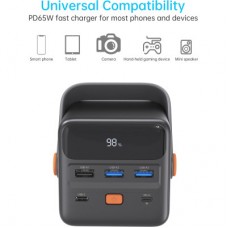 Батарея универсальная Choetech 50000mAh, PD/3.0/65W, QC/3.0/18W, USB-C, 3*USB-A, mirco USB, LED Light - Фото