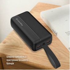 Батарея универсальная ColorWay 30 000 mAh High-power 2 PD/20W, QC/3.0, USB-C/Micro-USB (CW-PB300LPC2BK-PD) - Фото