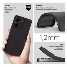 Чохол для мобільного телефона Armorstandart Matte Slim Fit Xiaomi Redmi 13C / Poco C65 Camera cover Black - Фото