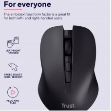 Мышка Trust Mydo Silent Wireless Black (25084) - Фото