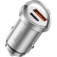 Зарядний пристрій HOCO NZ10 Handy USB-A/Type-C Silver (6942007601825) - Фото