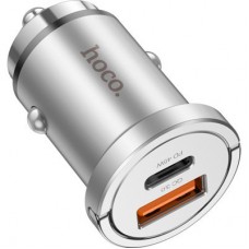 Зарядний пристрій HOCO NZ10 Handy USB-A/Type-C Silver (6942007601825) - Фото