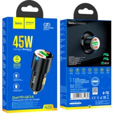 Зарядное устройство HOCO NZ6 2xType-C, USB-A Black (6931474765185) - Фото