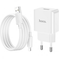 Зарядний пристрій HOCO C106A charger set (iP) White (6931474783899) - Фото