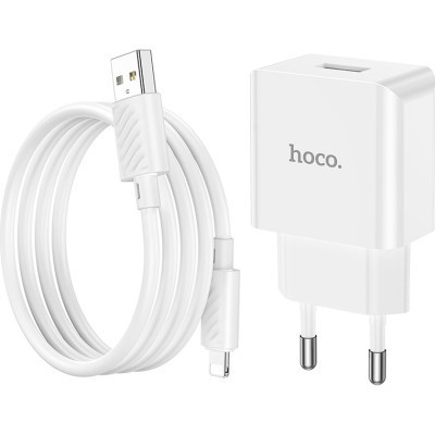 Зарядний пристрій HOCO C106A charger set (iP) White (6931474783899)