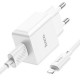 Зарядний пристрій HOCO C106A charger set (iP) White (6931474783899)