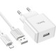Зарядний пристрій HOCO C106A charger set (iP) White (6931474783899)