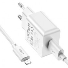 Зарядний пристрій HOCO C106A charger set (iP) White (6931474783899) - Фото