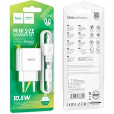 Зарядний пристрій HOCO C106A charger set (iP) White (6931474783899) - Фото