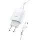 Зарядний пристрій HOCO C72A Glorious single port charger set (Type-C) White (6931474713018)