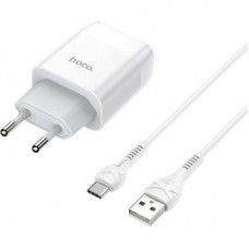 Зарядний пристрій HOCO C73A Glorious dual port charger set (Type-C) White (6931474713070) - Фото