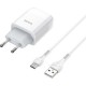 Зарядний пристрій HOCO C73A Glorious dual port charger set (Type-C) White (6931474713070)