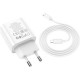 Зарядний пристрій HOCO C80A Plus Rapido PD20W+QC3.0 charger set (C to C) White (6931474779908)