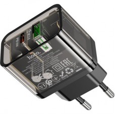 Зарядний пристрій HOCO N34 Dazzling dual-port Black (6931474799166) - Фото