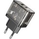 Зарядний пристрій HOCO N34 Dazzling dual-port Black (6931474799166)
