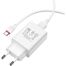 Зарядное устройство BOROFONE BA21A Long journey single port QC3.0 charger set (Type-C) White (BA21ACW) - Фото