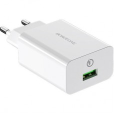 Зарядное устройство BOROFONE BA21A Long journey single port QC3.0 charger set (Type-C) White (BA21ACW) - Фото