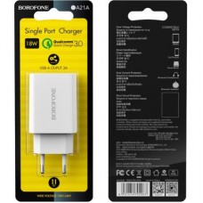Зарядний пристрій BOROFONE BA21A White (BA21AW) - Фото