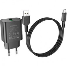 Зарядний пристрій BOROFONE BA72A charger set (Type-C) Black (BA72ACB) - Фото