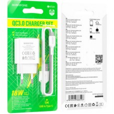 Зарядний пристрій BOROFONE BA72A charger set (Type-C) White (BA72ACW) - Фото
