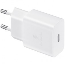 Зарядний пристрій Samsung USB-С 15 W White + Cable USB-C 1 m (EP-T1510XWEGEU) - Фото