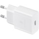 Зарядний пристрій Samsung USB-С 15 W White + Cable USB-C 1 m (EP-T1510XWEGEU)
