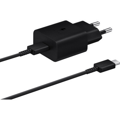 Зарядний пристрій Samsung USB-С 15W Black + Cable USB-C 1 m (EP-T1510XBEGEU)