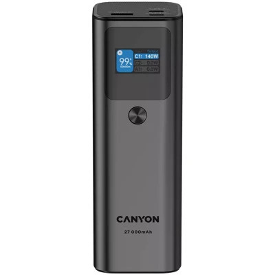 Батарея універсальна Canyon PB-2010 27000 mAh PD/3.1/140Wh, in/out2xUSB-C PD/140W, outUSB-A/22.5W