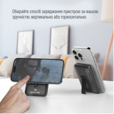 Батарея универсальная ColorWay 10 000 mAh 15W MagSafe (USB QC3.0 + USB-C PD 22.5W) (CW-PB100LPA3BK-WPDD) - Фото